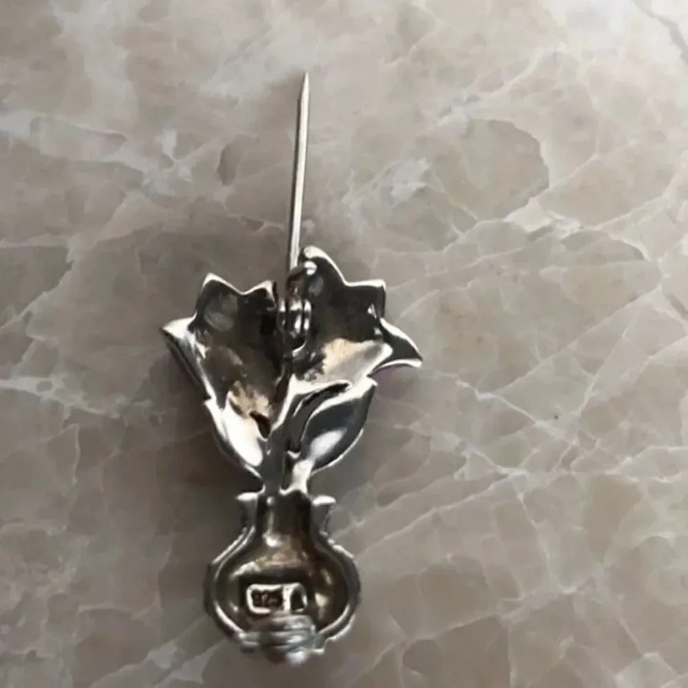 Beautiful Flowers 925 silver pin